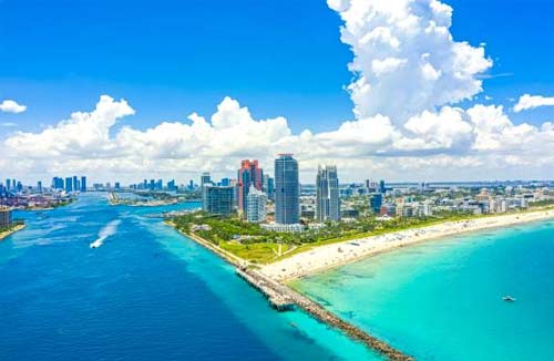 Miami coastline scene